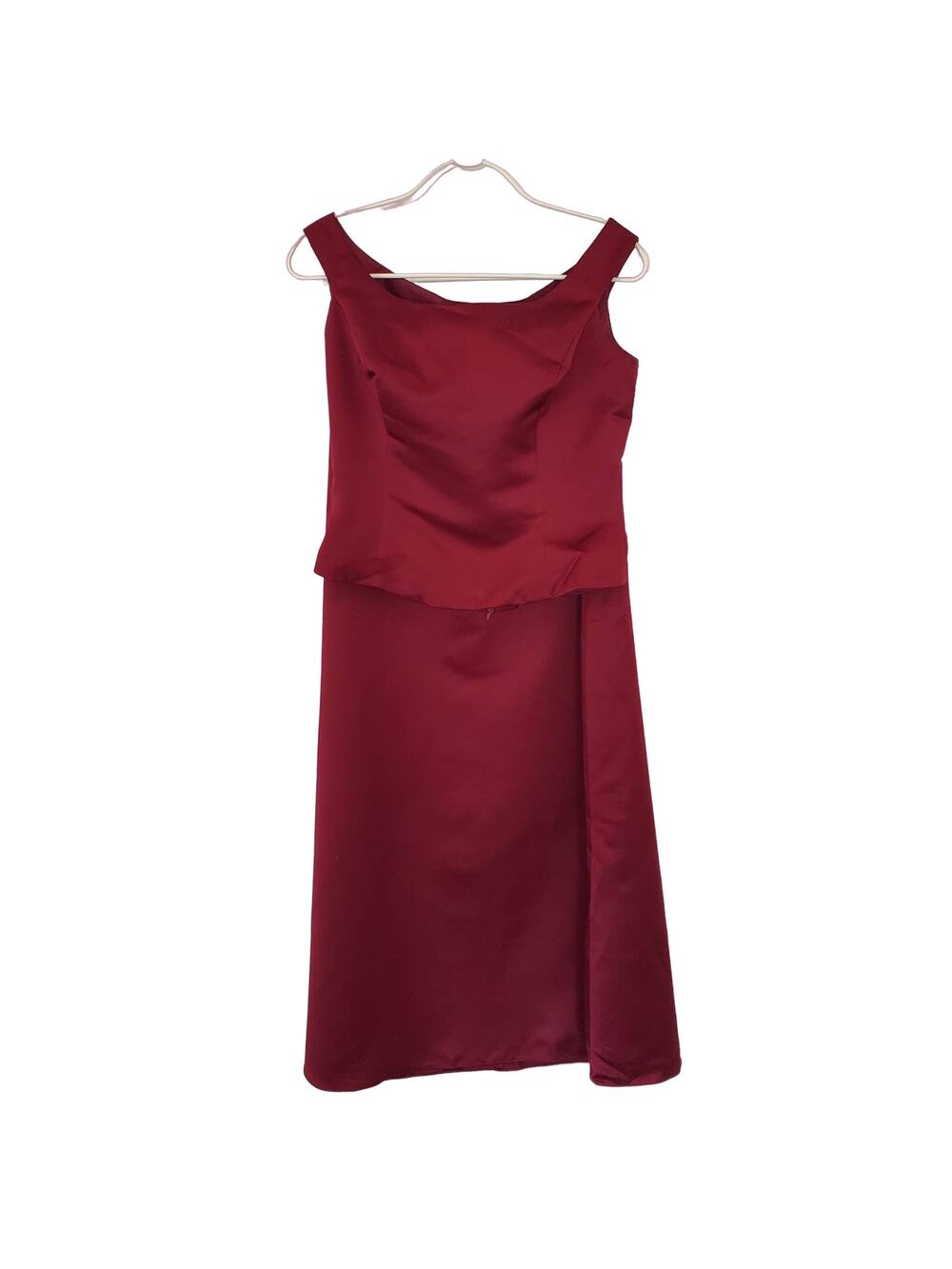 Vintage Impression Two-Piece Satin Gown/Dress Maroon Size 12